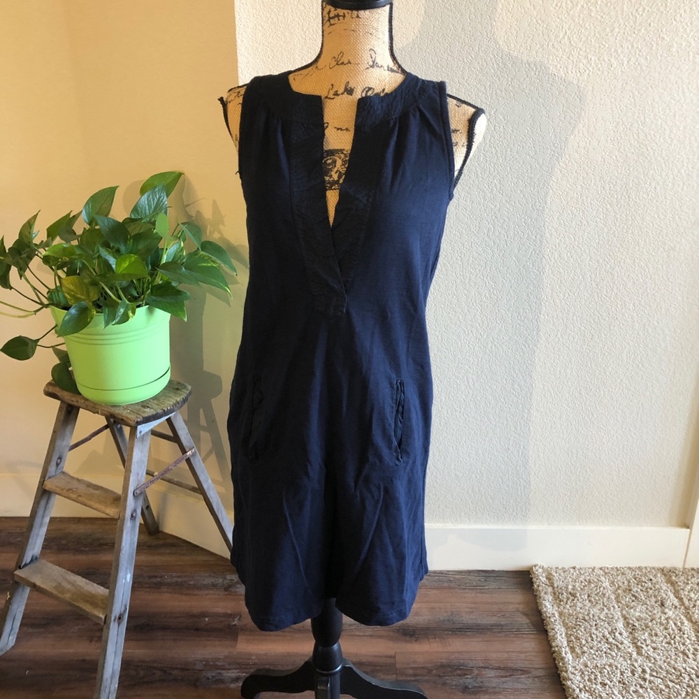 J. Crew Size XS Navy Cotton Dress Great for Work!